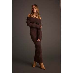 12th Tribe Rhiannon Espresso Sweater Maxi Dress Size S